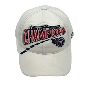 Vtg Tennessee Titans 1999 Conference Champions‎ SPL28 Hat Cap White Strap Back